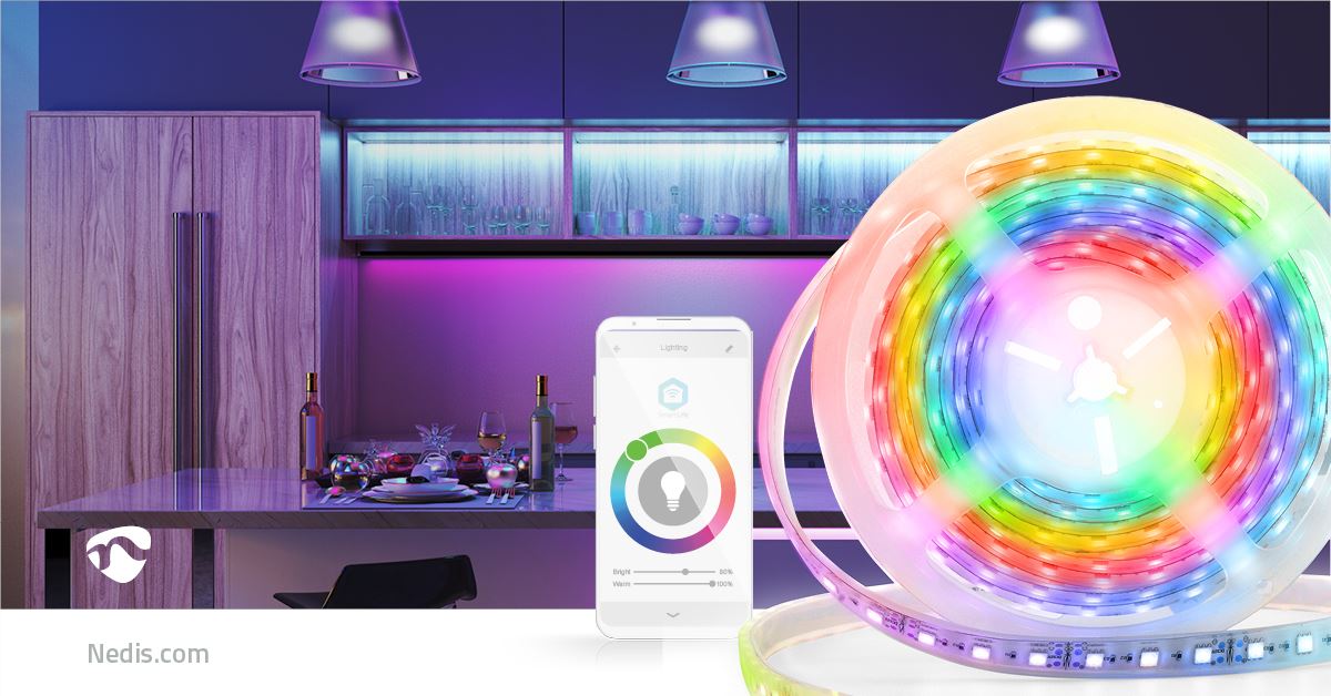 Nedis SmartLife LED Strip | Multi Colour | SMD | 5.00 m | IP65 | 2700 K | 960 lm | Android™ / IOS