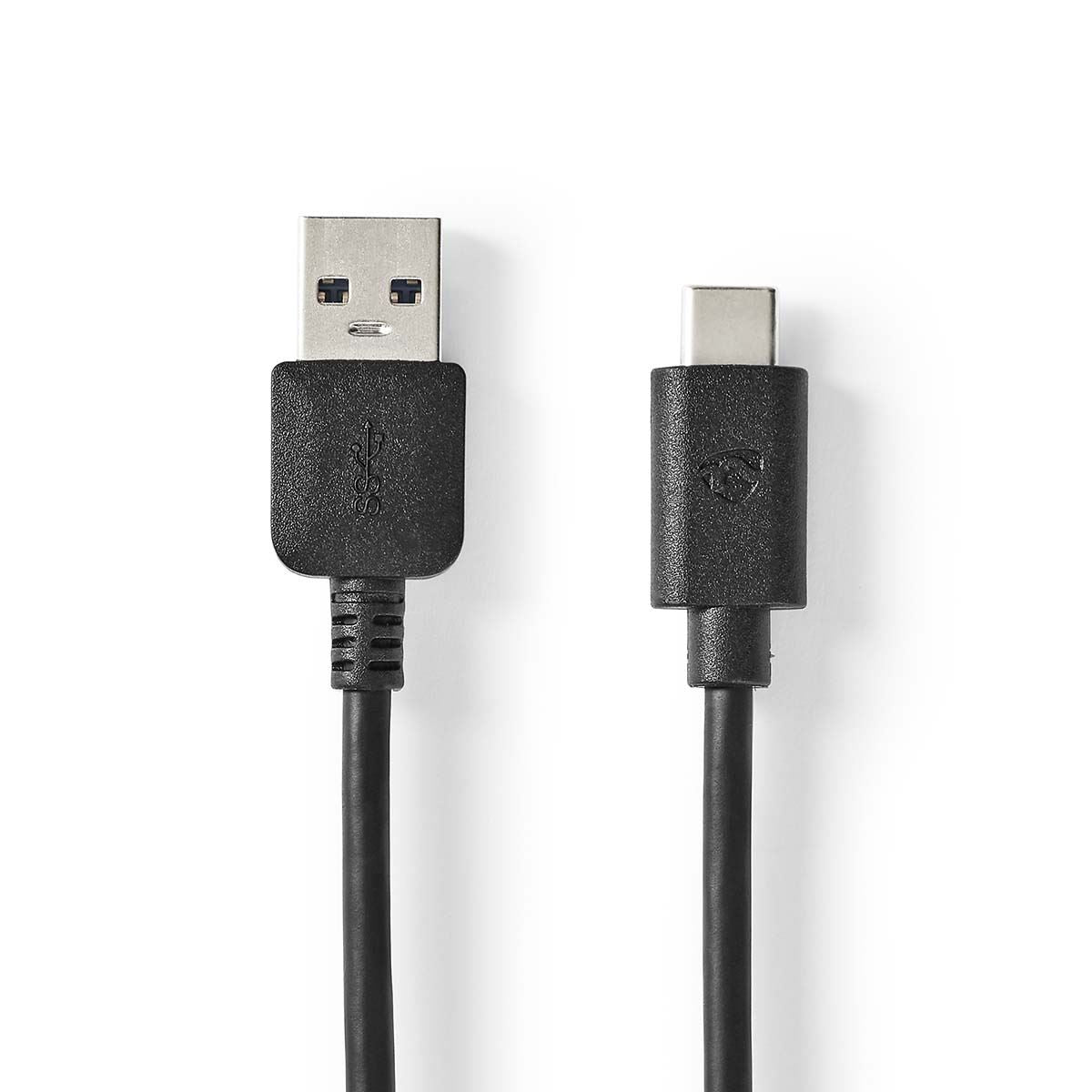 Nedis USB Cable | USB 3.2 Gen 2 | USB-A Male | USB-C™ Male | 60 W | 10 Gbps | Nickel Plated | 1.00 m | Round | PVC | Black | Box