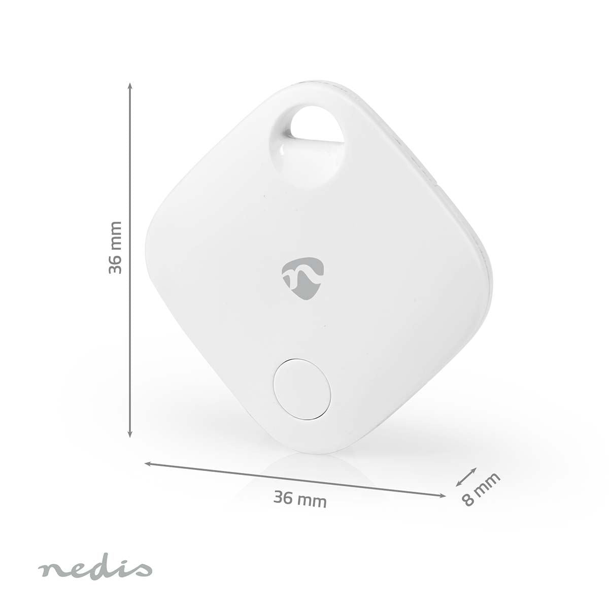 Nedis SmartLife Smart Tag GPS Tracker Finder Anti lost Alarm Bluetooth Key Dog Locator Child MFI - 1 Pack