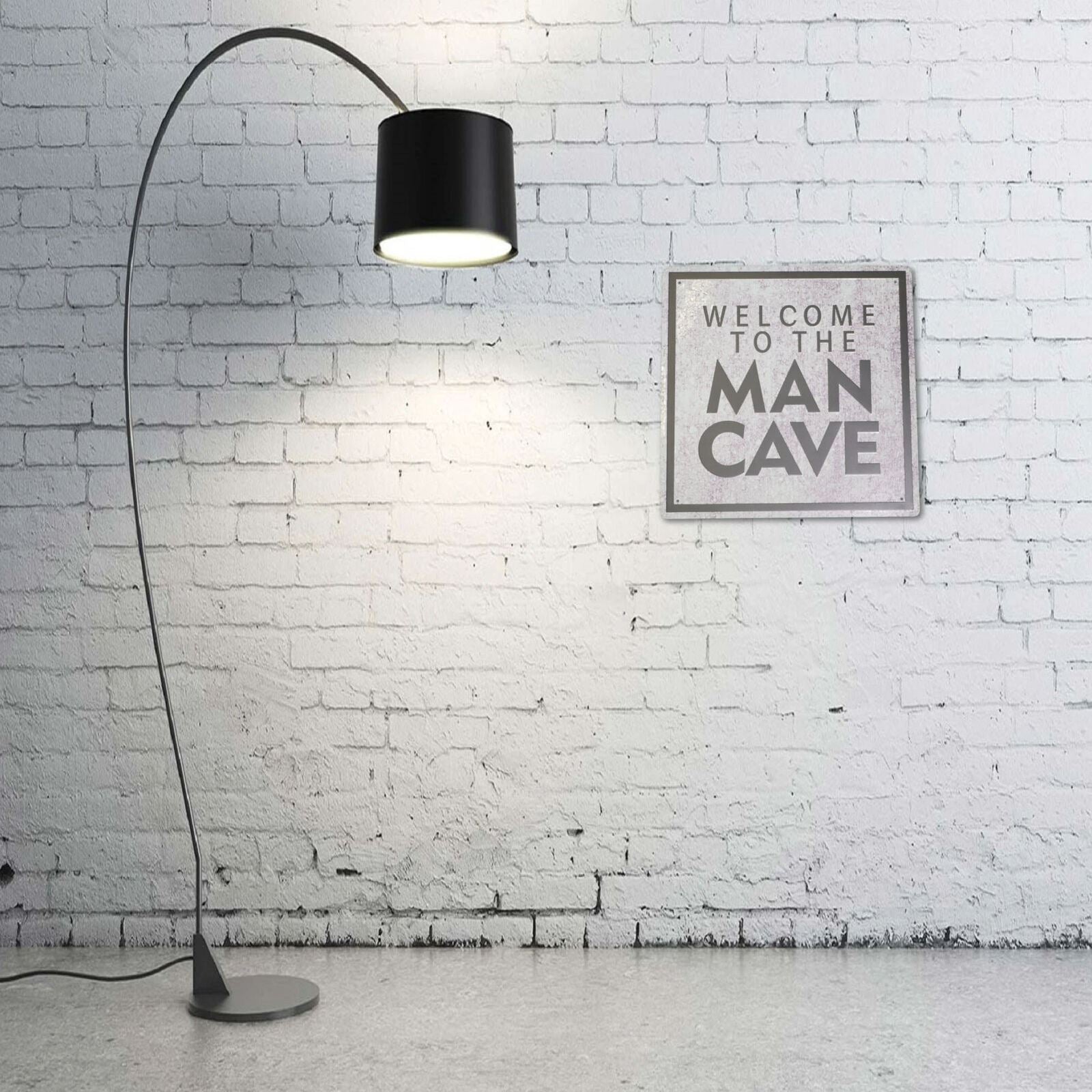 The Man Cave Project "Welcome to the Man Cave" Sign, 40x40cm Embossed Metal Wall Décor Plaque Poster for Pub Shed Bar Home Bedroom...