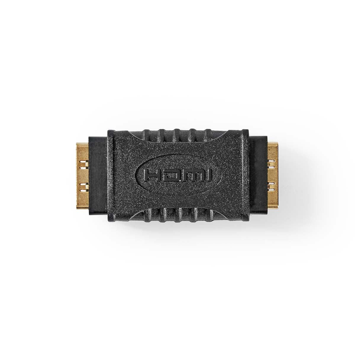 Nedis HDMI™ Adapter | HDMI™ Output | HDMI™ Output | Gold Plated | Straight | ABS | Black | 1 pcs | Box