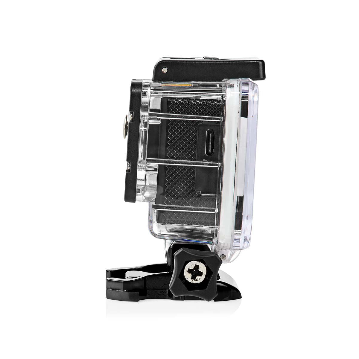 Nedis Action Cam | 1 Screen | 1080p@30fps | 12 MPixel | Waterproof up to: 30.0 m | 90 min | Wi-Fi | App available for: Android™ / IOS | Mounts included | Black