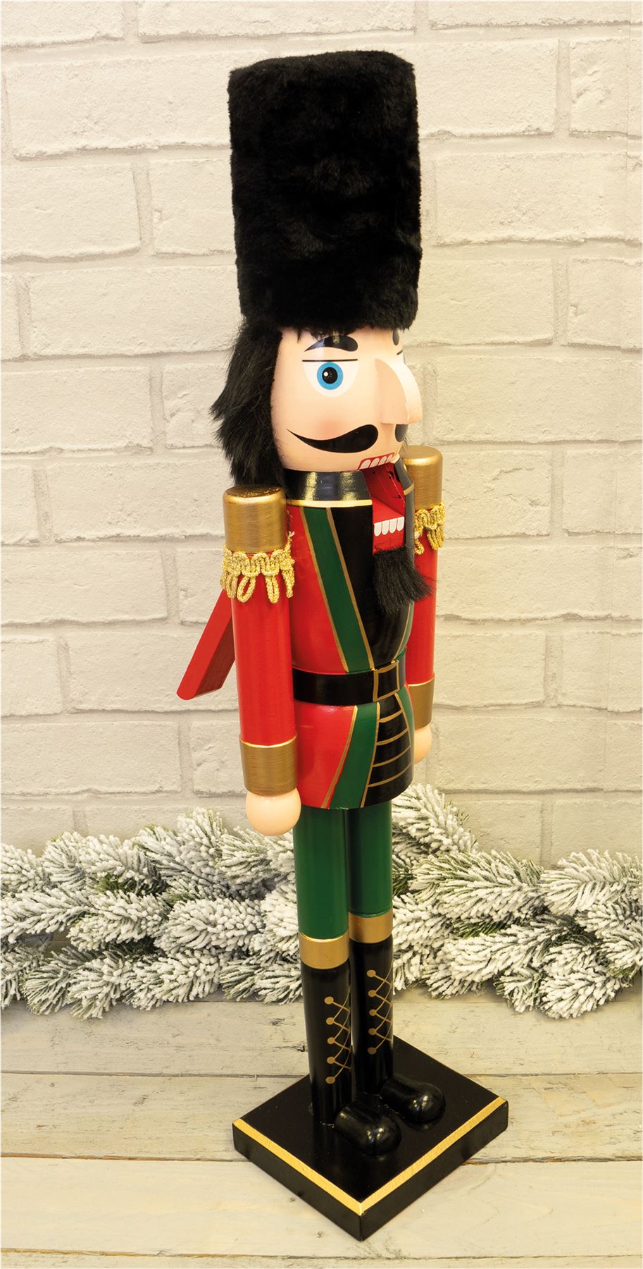 Large 60cm Traditional Christmas Nutcracker Red and Green