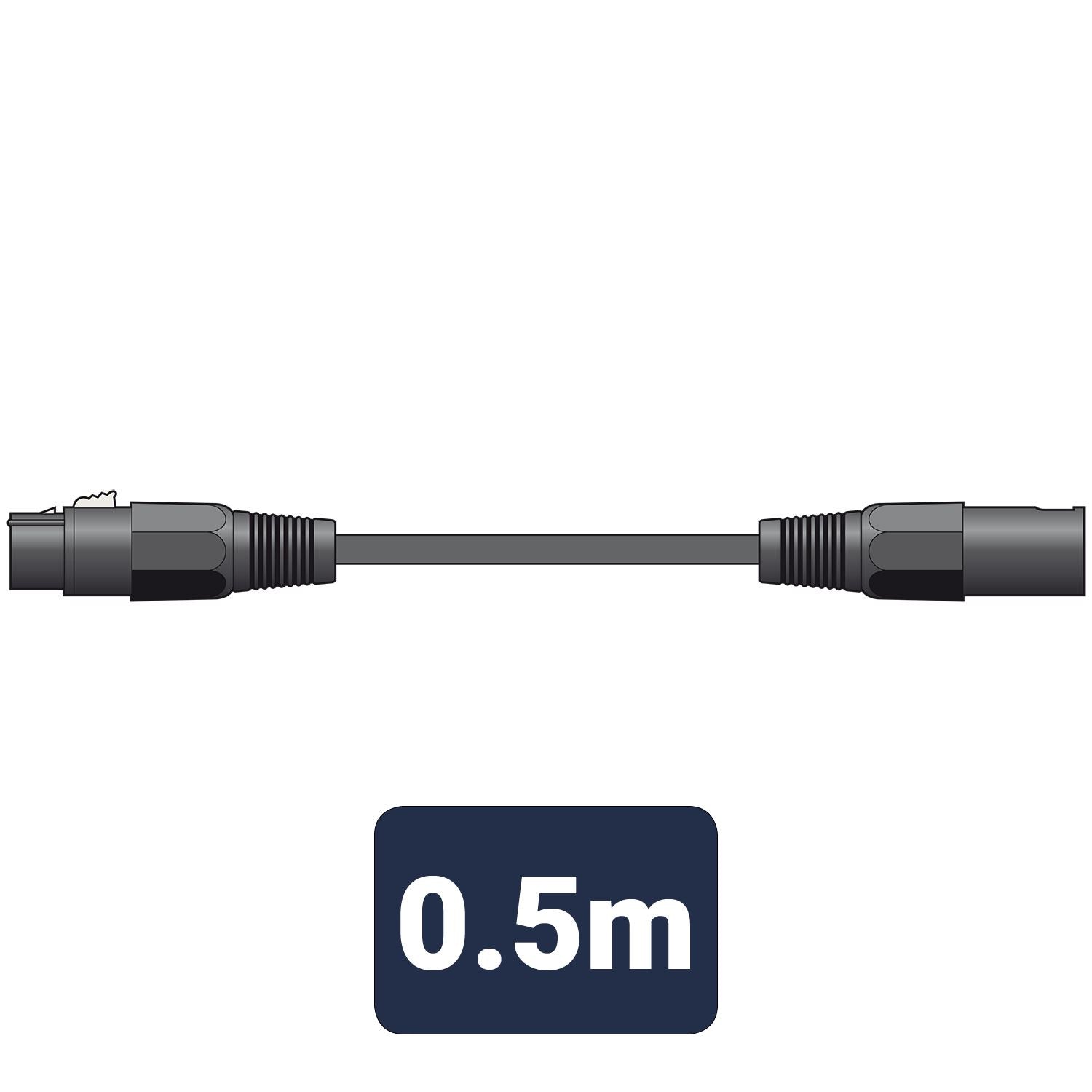 Citronic 0.5m Classic Microphone Leads XLR Female - XLR Male - Black