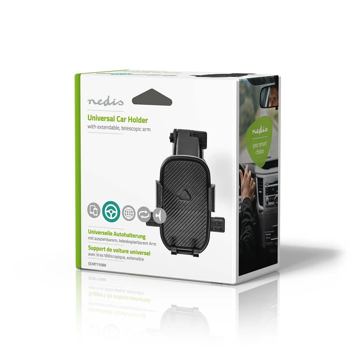 Nedis Smartphone Car Mount | In-Car Window | Universal | Minimal screen size phone: 4.5 " | Maximum screen size: 7 " | Interactive