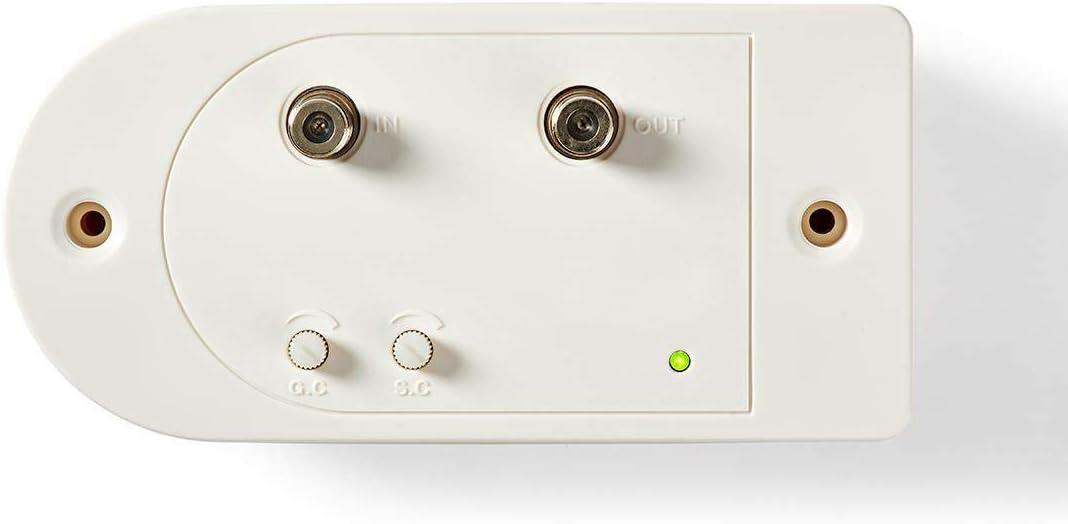 Nedis CATV Amplifier | Gain: 23 dB | 86-1006 MHz | Number of outputs: 4 | Gain control | Return path | White