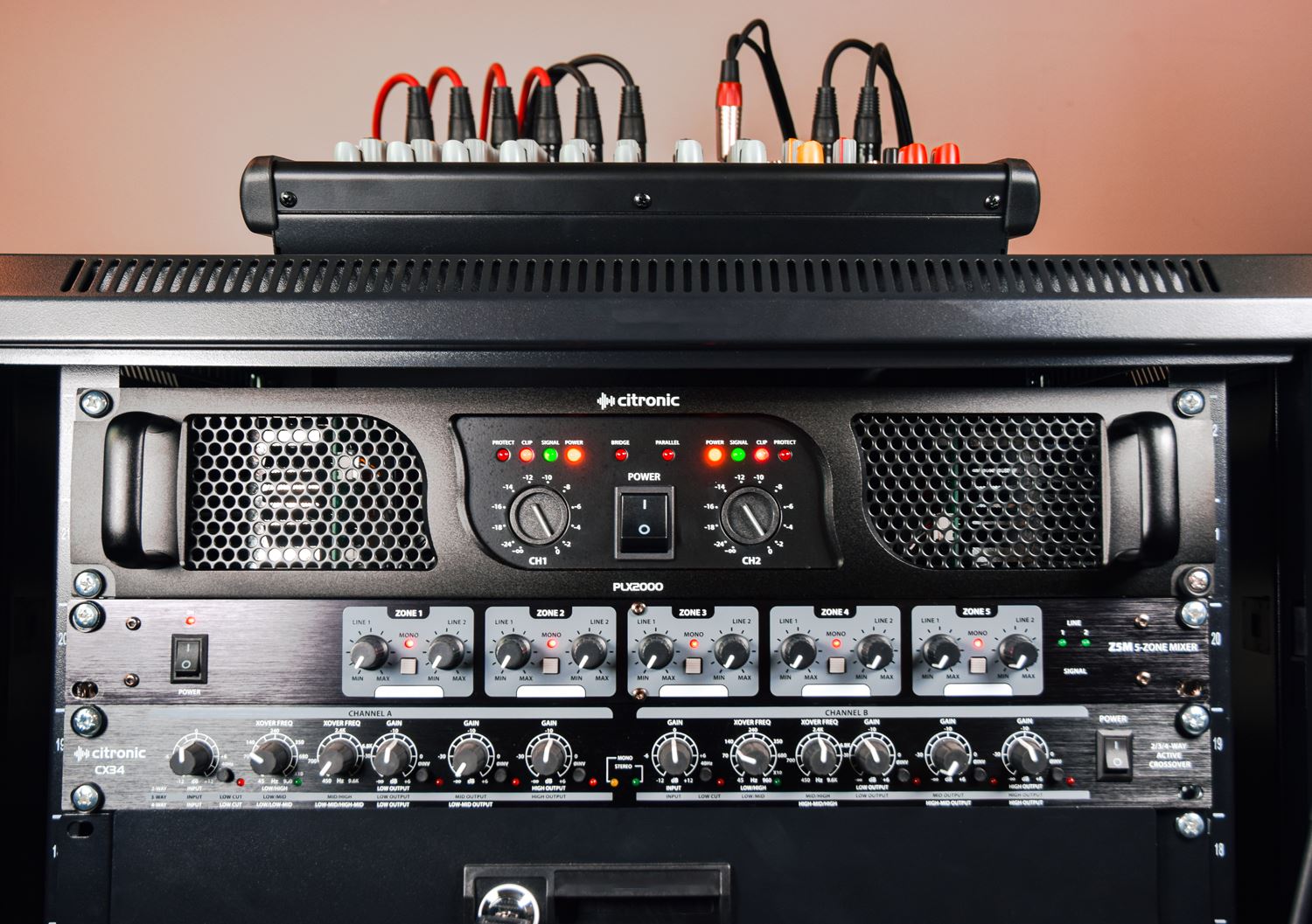 Citronic PLX2000 2U Rack Mount Power Amplifier, 2 x 700W @ 4 Ohms