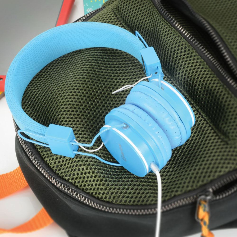 Av:link Educational Children's Headphones with in-line Microphone - Blue