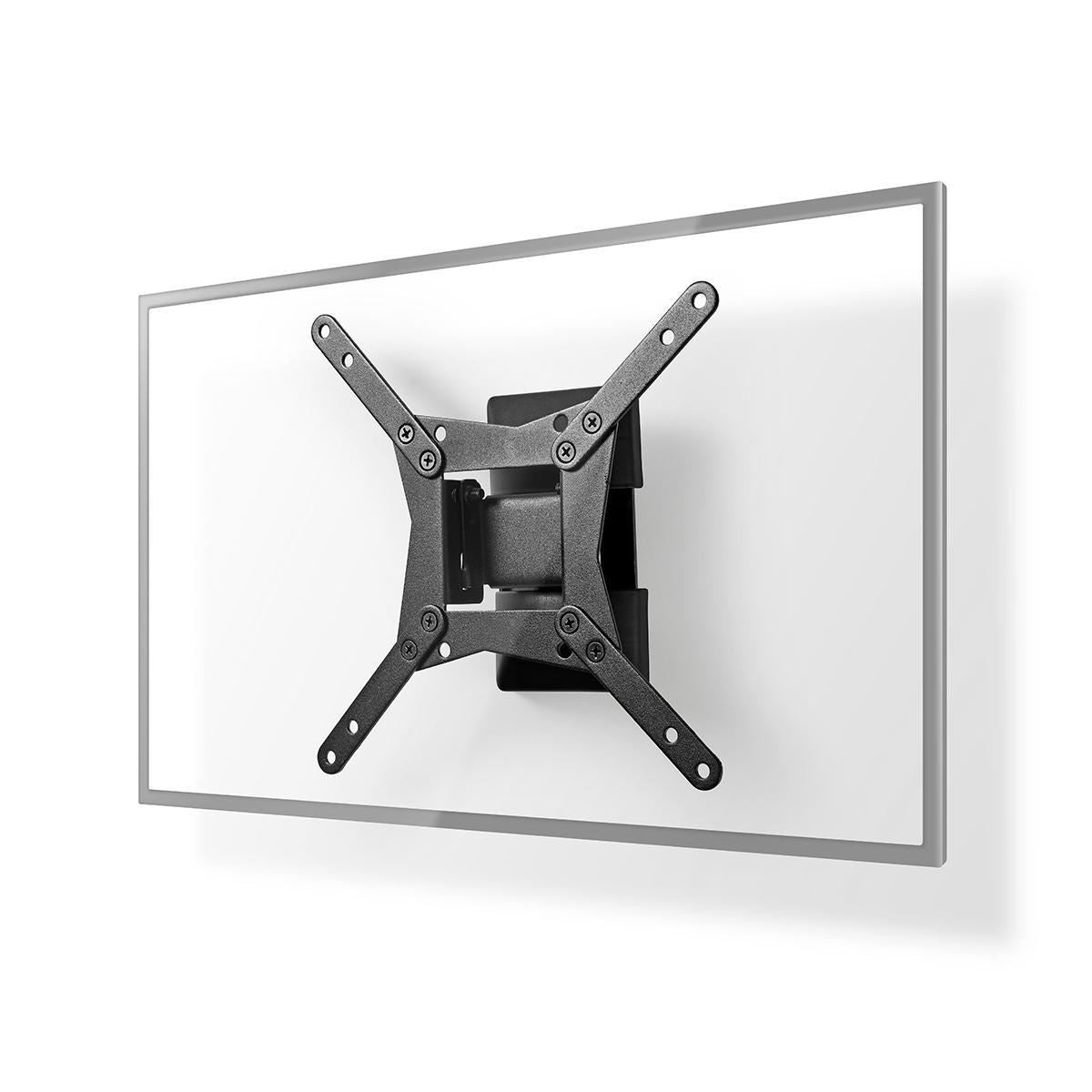 Nedis Full Motion TV Wall Mount | 10 - 32 " | Maximum supported screen weight: 30 kg | Tiltable | Rotatable | Minimum wall distance: 68 mm | Maximum wall distance: 68 mm | 1 Pivot point(s) | Steel | Black