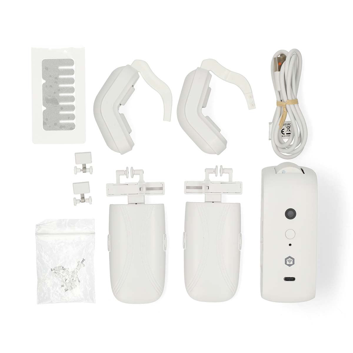 Nedis SmartLife Curtain Robot | I Rail / Rod Rail / U Rail | Curtains / Drapes | Battery Powered / USB Powered | 4000 mAh | Bluetooth® | White