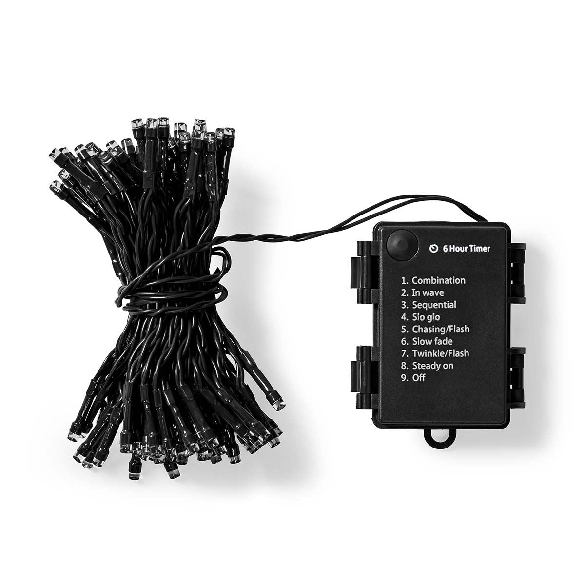 Nedis Christmas Lights | String | 48 LED's | Warm White | 3.60 m | Light effects: 7 | Indoor & Outdoor | Battery Powered