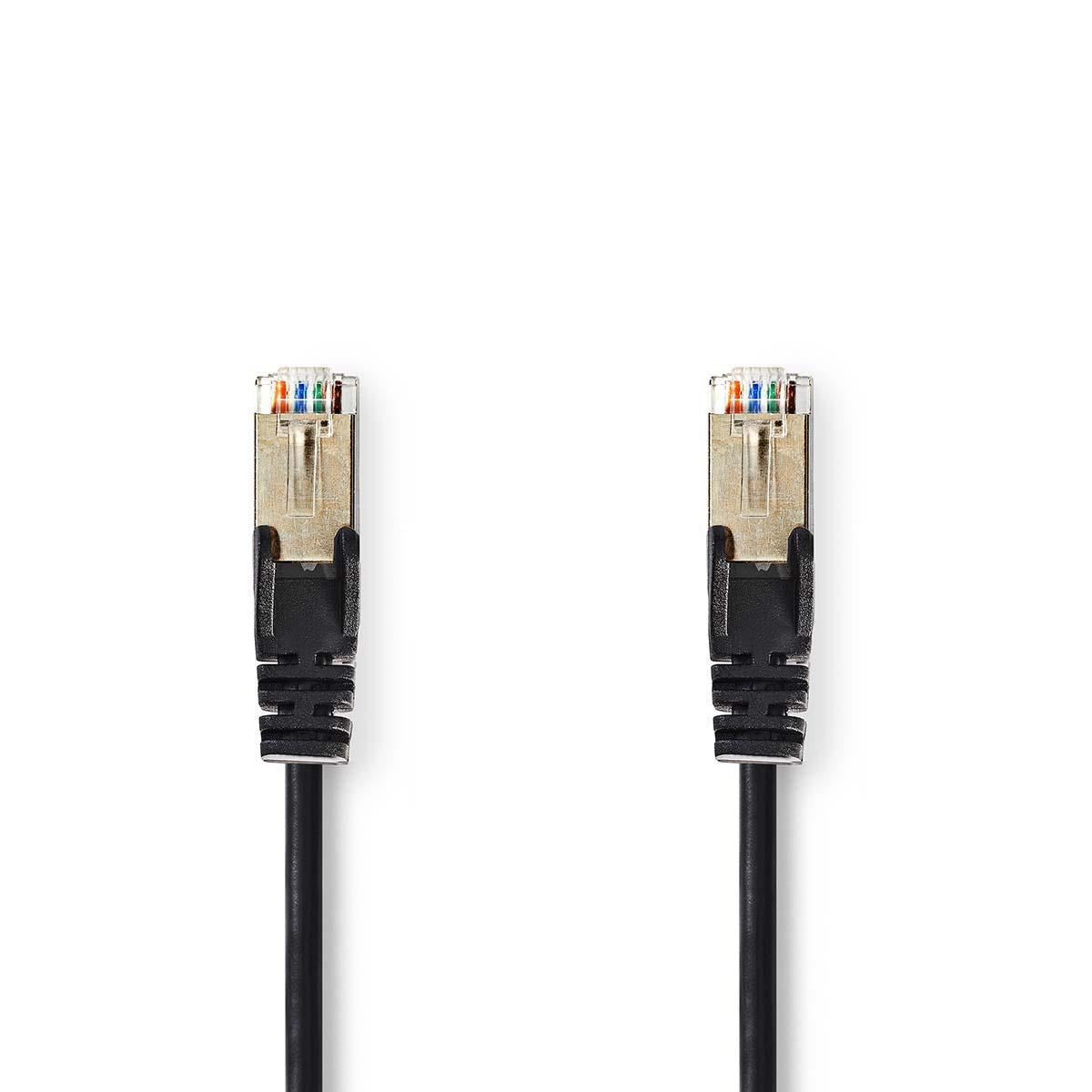 Nedis CAT5e Network Cable | SF/UTP | RJ45 Male | RJ45 Male | 15.0 m | Round | PVC | Black | Envelope