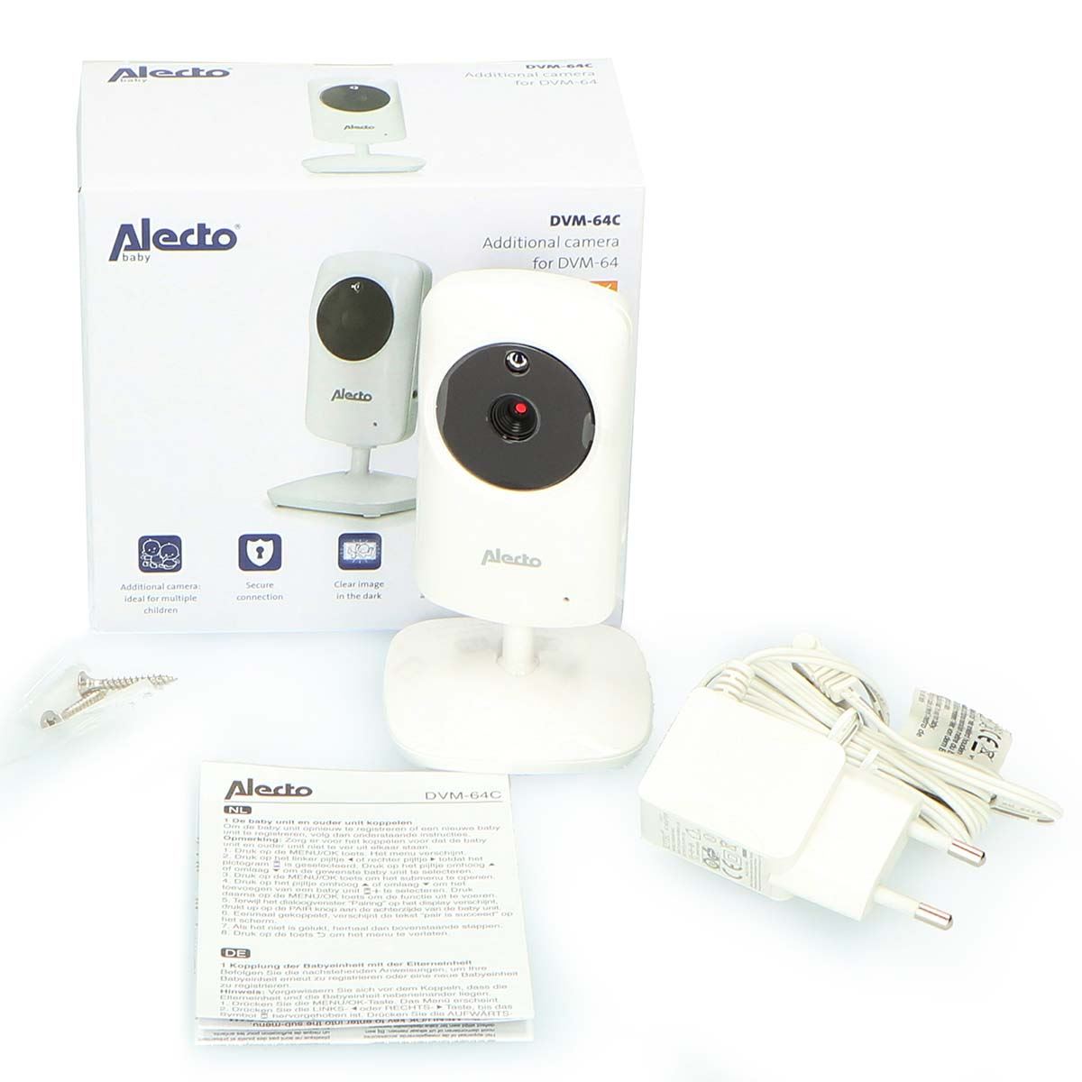 Alecto DVM-64 Wireless Video Baby Monitor Additional Add-on Camera | White