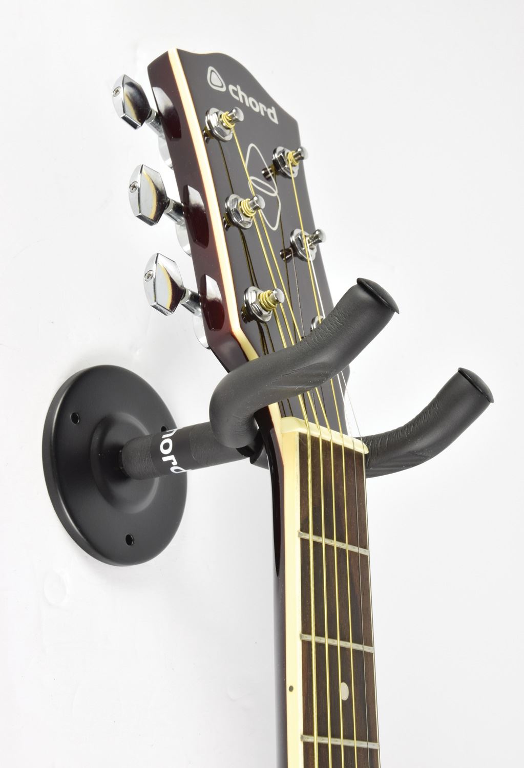 Chord Wall Mount / Display Guitar Bracket Hanger with Padded Forks & 360 Degree Swivel