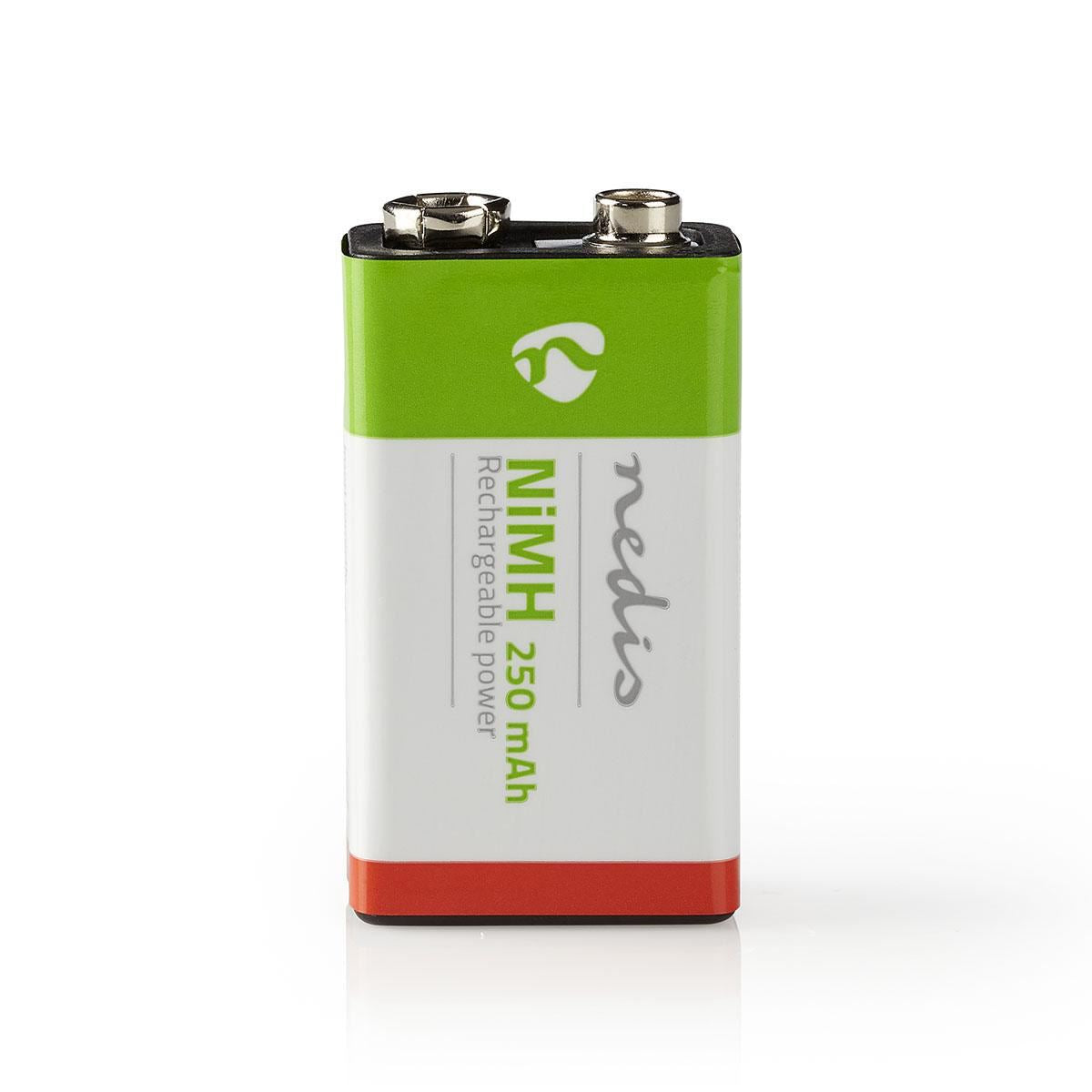 Nedis E-Block Rechargeable NiMH Battery | 8.4 V DC | 250 mAh | Precharged | 1-Pack | 6LR61