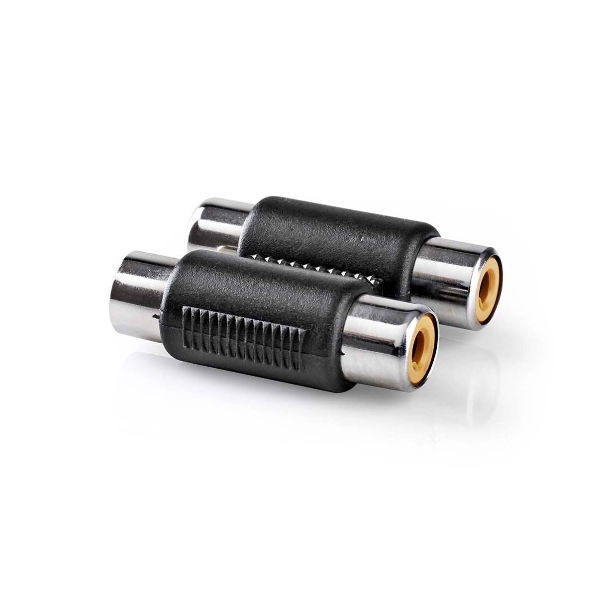 Nedis Stereo Audio Adapter | 2x RCA Female | 2x RCA Female | Nickel Plated | Straight | ABS | Black | 1 pcs | Box