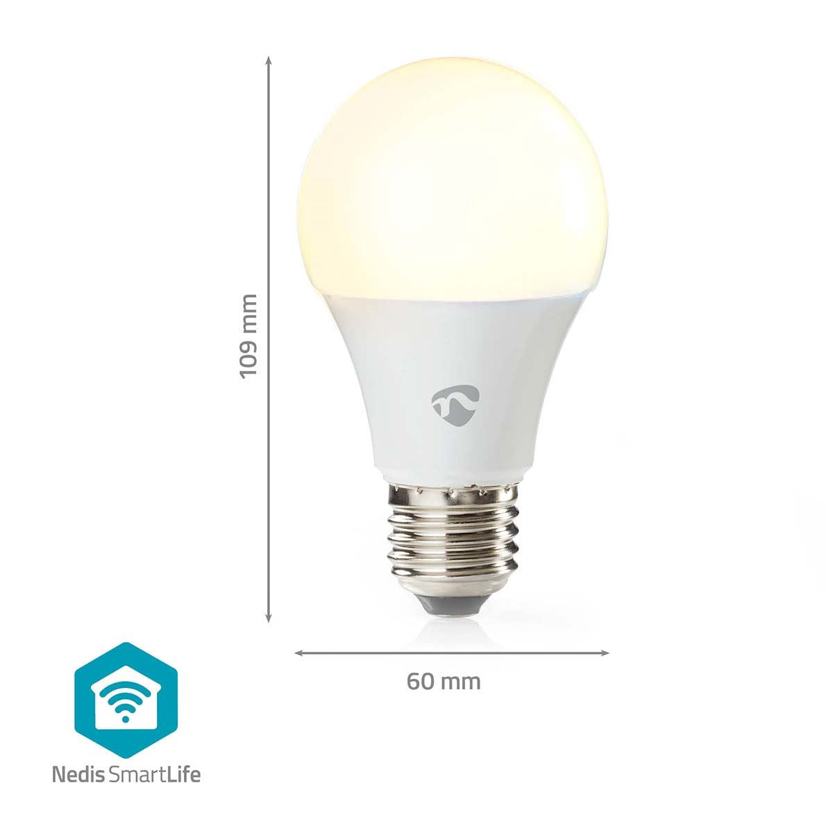Nedis SmartLife Full Colour LED Bulb | E27 | 806 lm | 9 W | RGB / Warm to Cool White | 2700 - 6500 K | Android™ / IOS | Bulb | 1 pcs