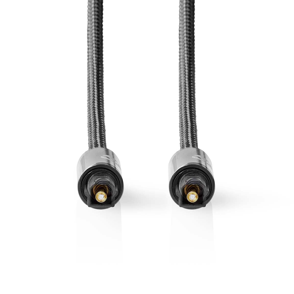 Nedis Optical Audio Cable | TosLink Male | TosLink Male | 5.00 m | Round | Braided | Gun Metal Grey | Cover Window Box