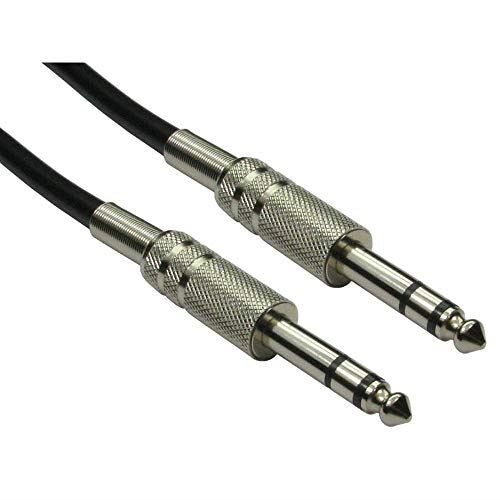 Ex-Pro 3m 6.35mm 1/4" Straight Jack to 6.35mm 1/4" Stereo Instrument Connection Cable - Nickel Connectors