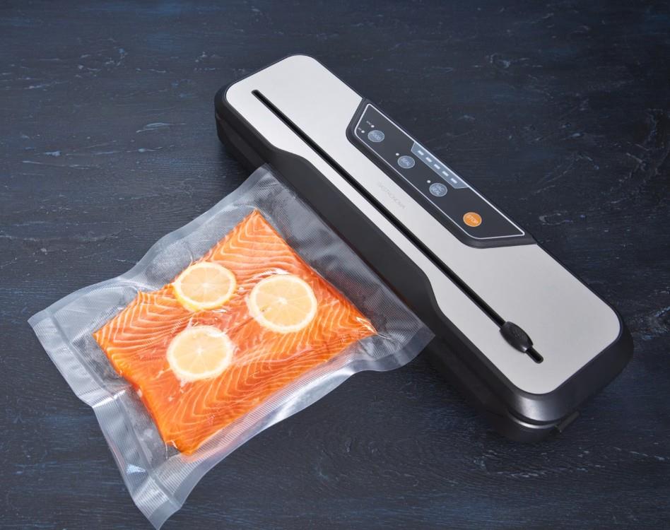 Gastronoma Vacuum Sealer Machine, 30cm Longer Seal Food Sealer for Vac/Seal/Rice/Wet/Dry Mode, Built-in Cutter and Visible LED Indicator - Stainless Steel / Black