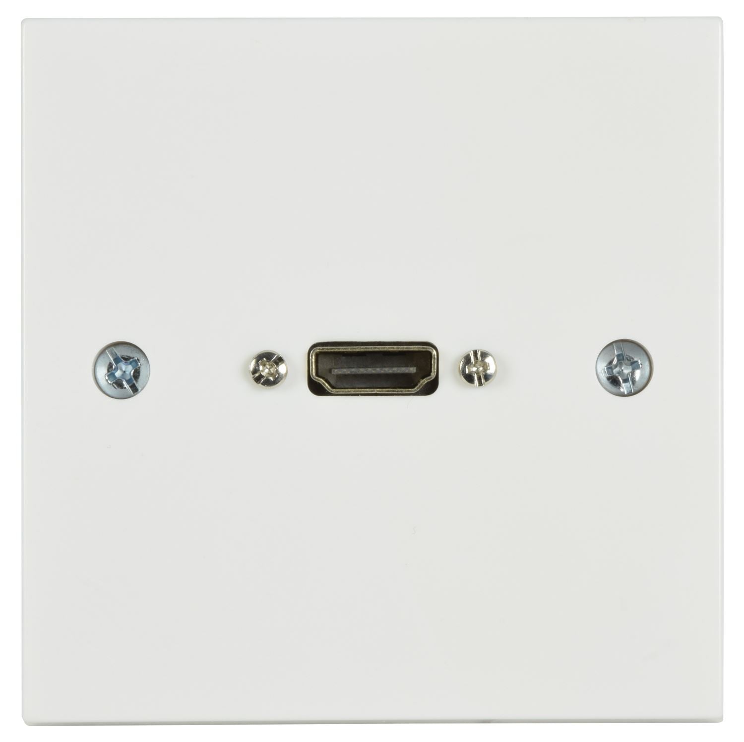 Av:link HDMI V2.0 Wall Plate Full 4K TV Cable Faceplate Socket Connector Panel - White