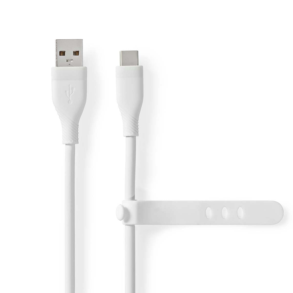 Nedis USB Cable | USB 2.0 | USB-A Male | USB-C™ Male | 15 W | 480 Mbps | Nickel Plated | 1.50 m | Round | Silicone | White | Box