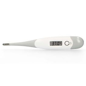 Alecto Digital LCD Thermometer, Medical Oral, Under Arm, Baby & Adult Thermometer, Fast & Accurate Reading, with Case - Grey