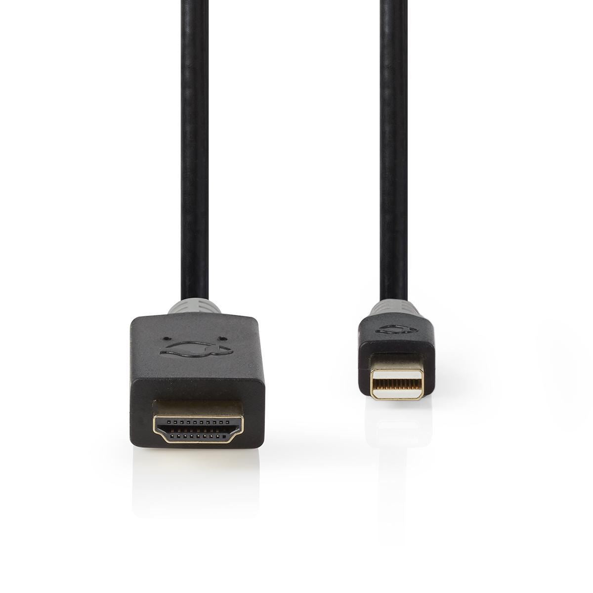Nedis Mini DisplayPort Cable | DisplayPort 1.4 | Mini DisplayPort Male | HDMI™ Connector | 48 Gbps | Gold Plated | 2.00 m | Round | PVC | Anthracite | Window Box