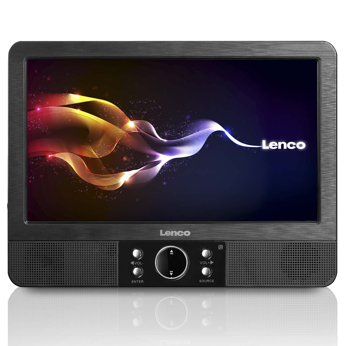 Lenco MES-415 9" Dual Car DVD Players with HDMI Input, 2 Headphones, Brackets, Remote, AV in & AV Out, USB/TF Card - Black