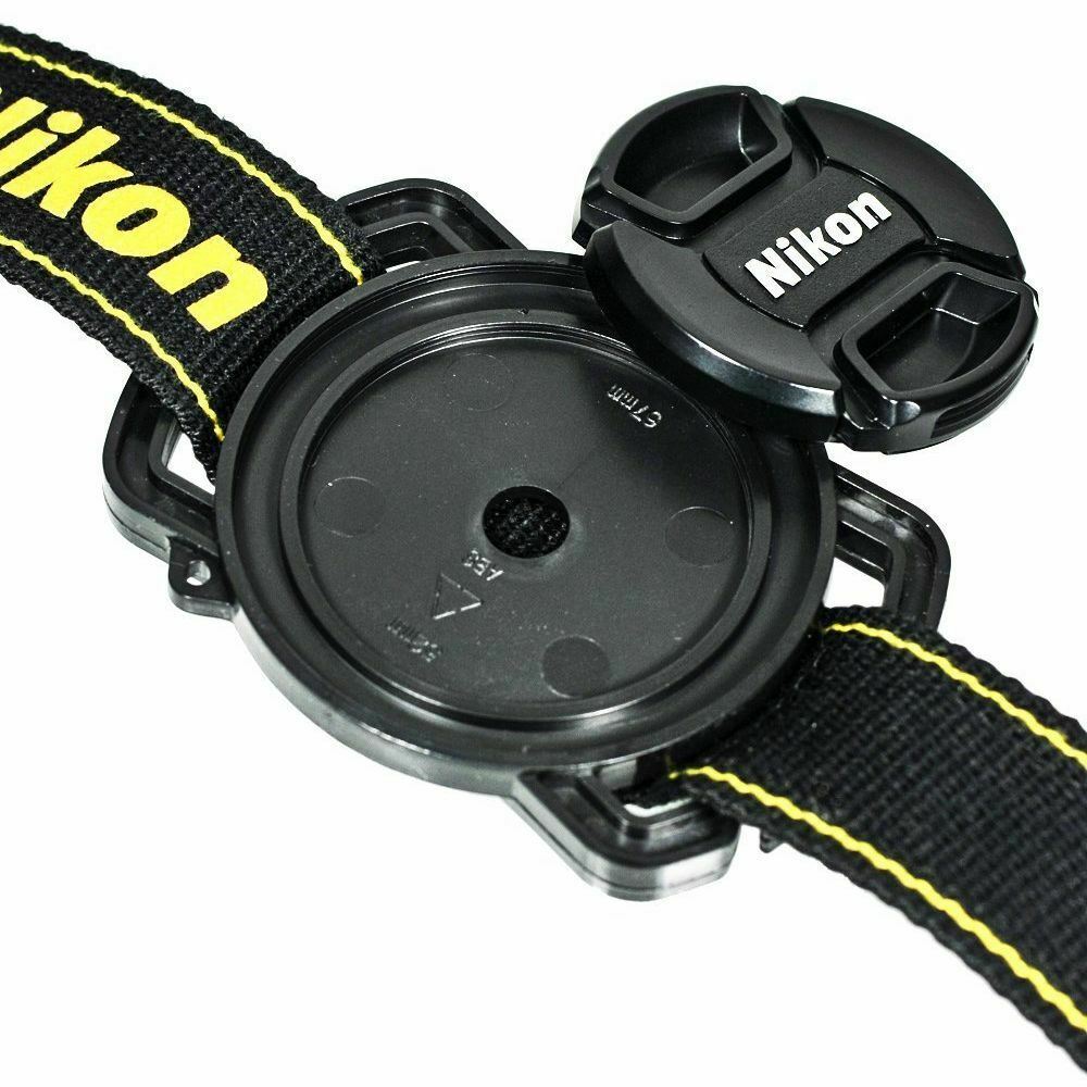 Ex-Pro Universal 40.5mm / 49mm / 62mm Lens Cap Holder Buckle for SLR Camera - Black