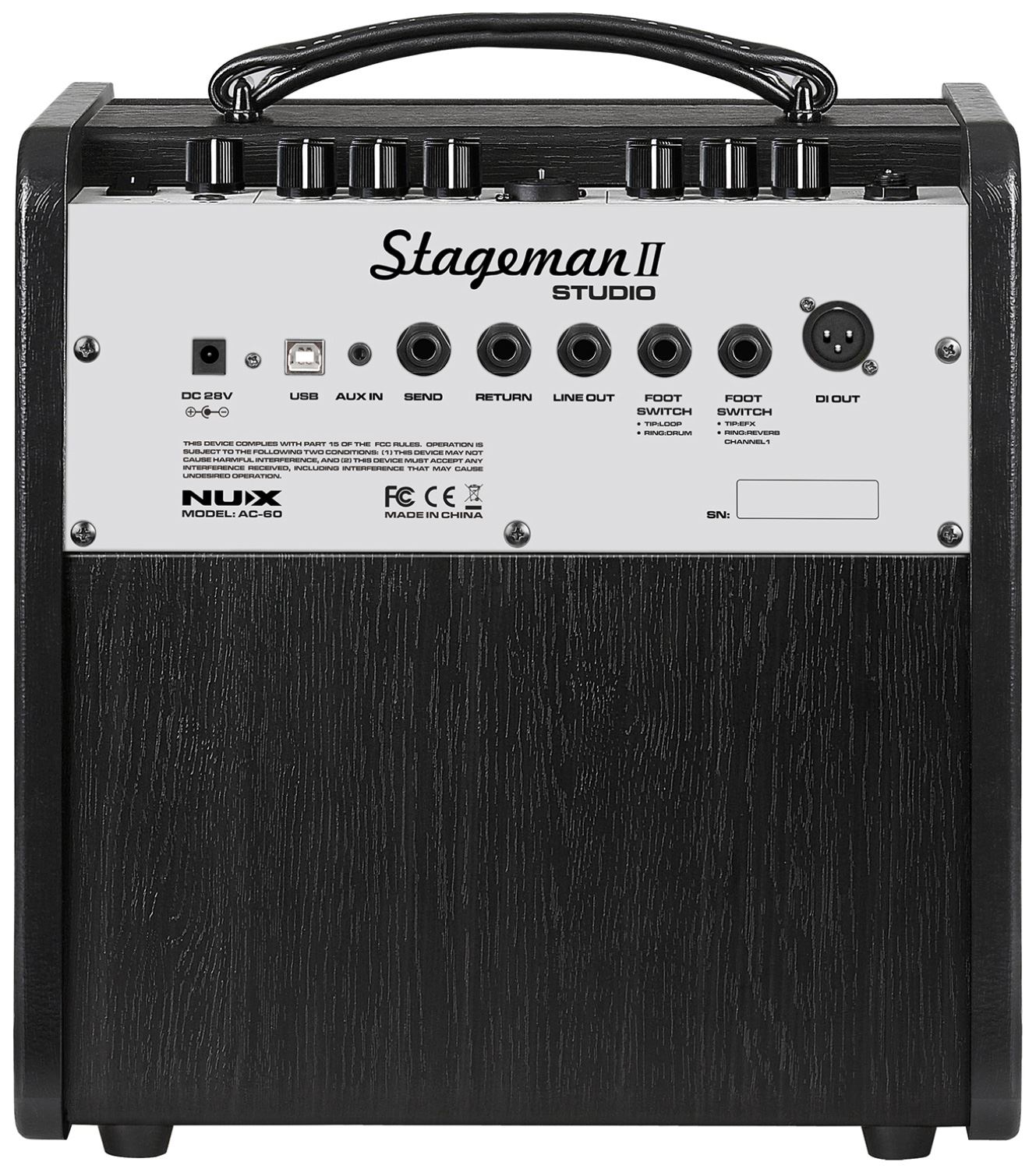 Nu-x AC-60 Stageman II Acoustic Guitar Amplifier with Bluetooth