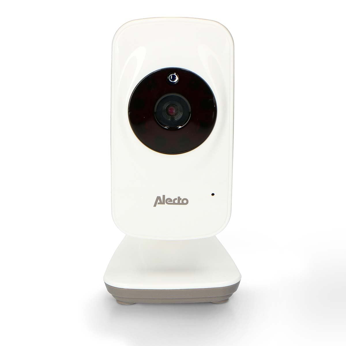 Alecto DVM-71 Video Baby Monitor with Camera, 2.4" Inch No Wifi Baby Monitor, Temperature, Night Vision, Lullaby, Two-Way Audio - White / Taupe