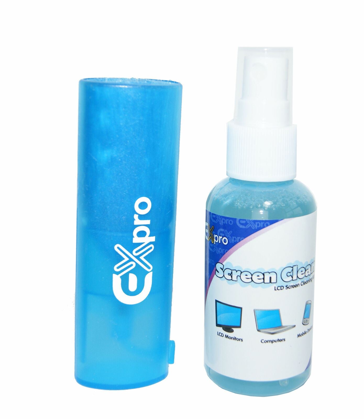 Ex-Pro LCD Screen Cleaning Kit complete with cloth, brush and bag.