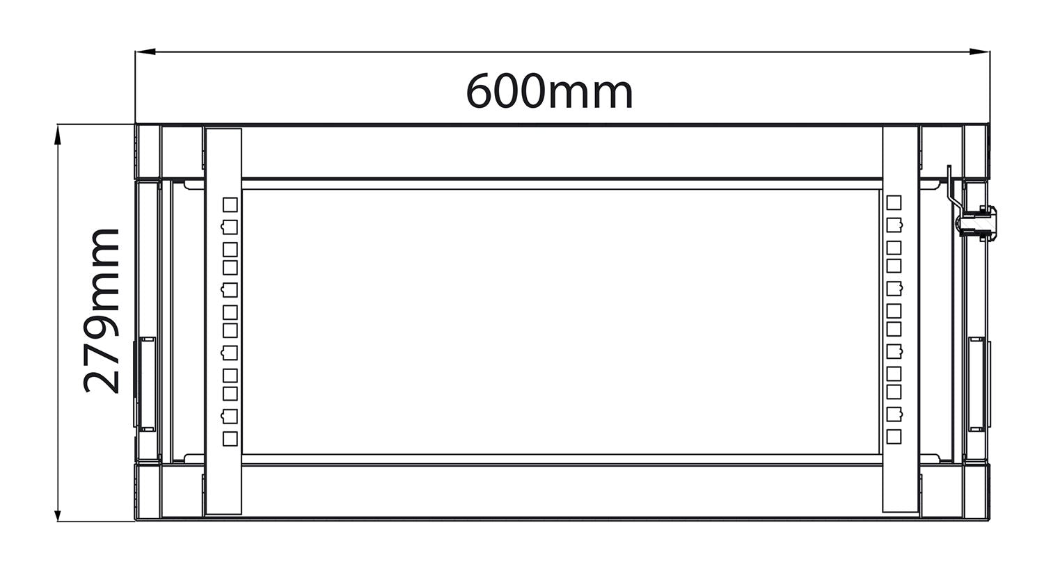 Adastra 19" Rack Cabinet with Glass Door4U x 600mm Deep