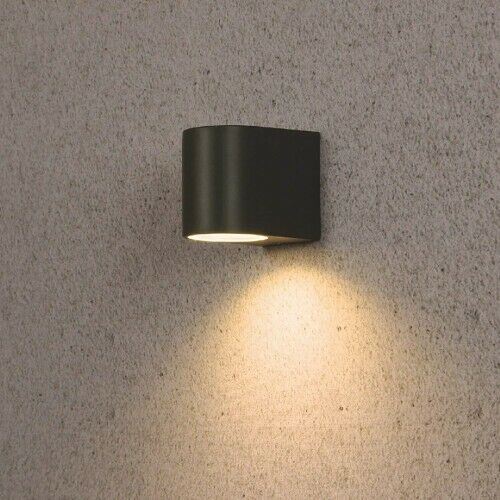 Ranex LED Grey Steel Outdoor Door Entrance Way Wall Down Light