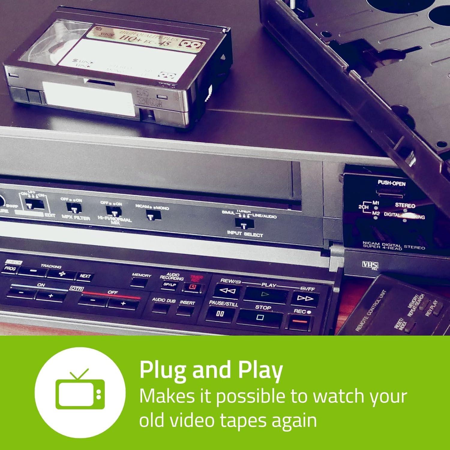 Nedis VHS-C to VHS Cassette Adapter (Converts Video Camcorder Tapes to VHS Video)