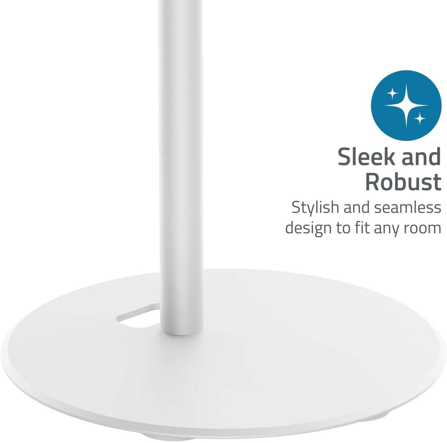 Nedis Speaker Stand Mount for Sonos Era 100, Fixed Height, Max. Capacity 3kg (Single Stand) - White