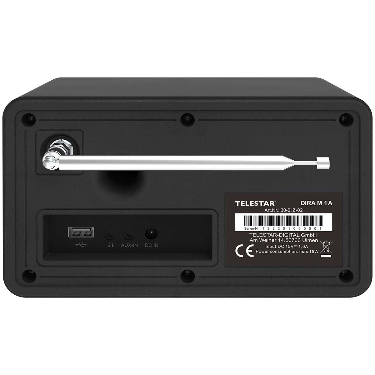 Telestar DIRA M 1 A EWF Compact Mono Multifunction Radio Black