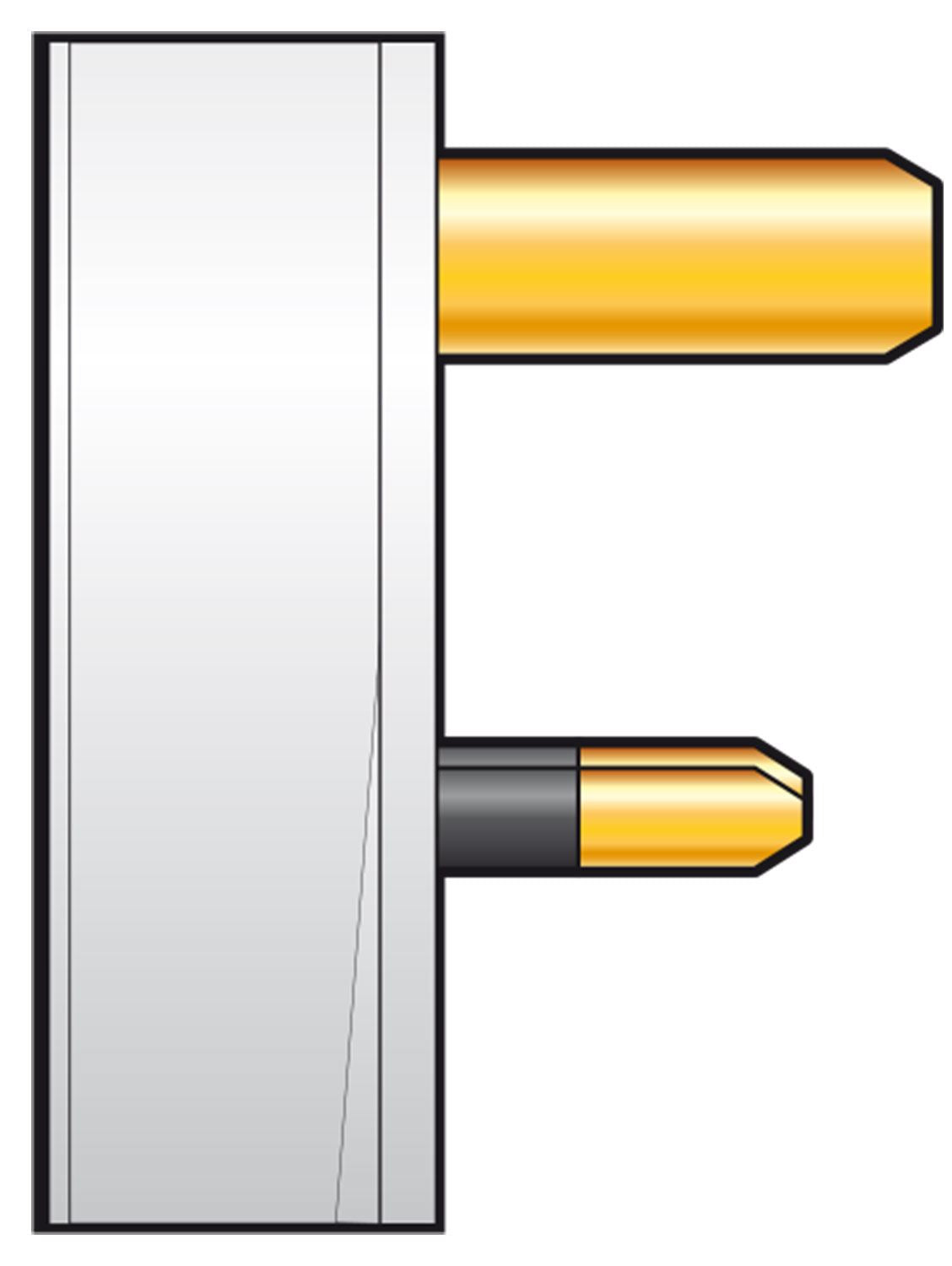 Mercury Fused UK Mains Plugs - plug, 13A fuse, White