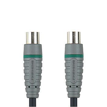 Bandridge 1m Digital TV Ariel Cable Lead Connector Male to Female - Grey
