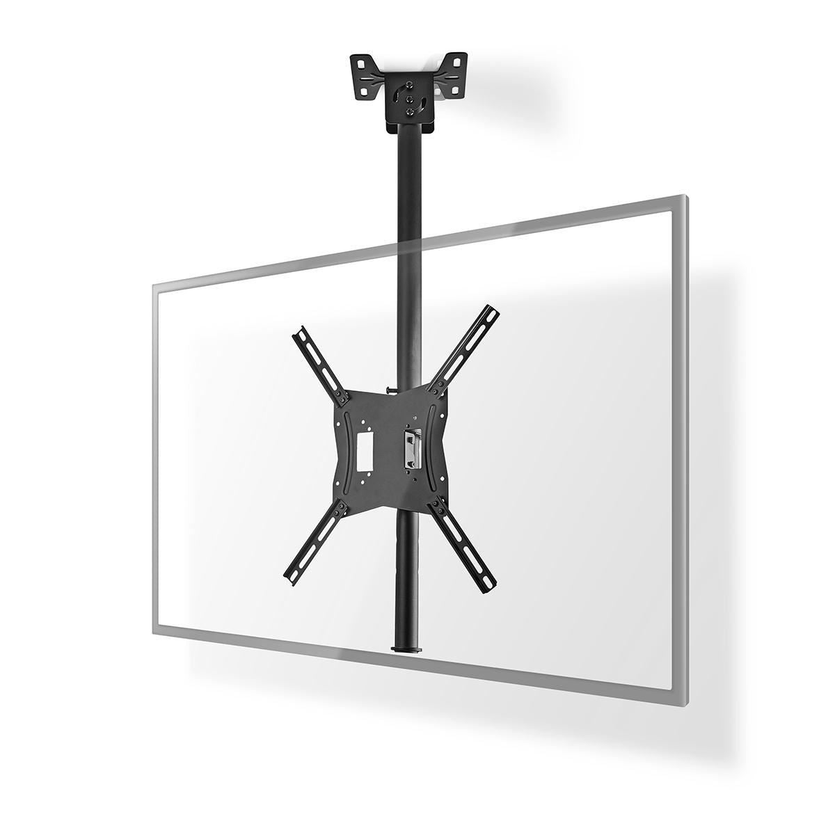 Nedis Full Motion TV Ceiling Mount | 26 - 42 " | Maximum supported screen weight: 20 kg | Tiltable | Rotatable | Minimum ceiling distance: 716 mm | Maximum ceiling distance: 1160 mm | 1 Pivot point(s) | Steel | Black