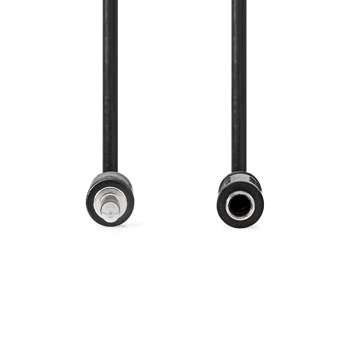 Nedis Stereo Audio Cable | 3.5 mm Male | 6.35 mm Female | Nickel Plated | 0.20 m | Round | Black | Envelope