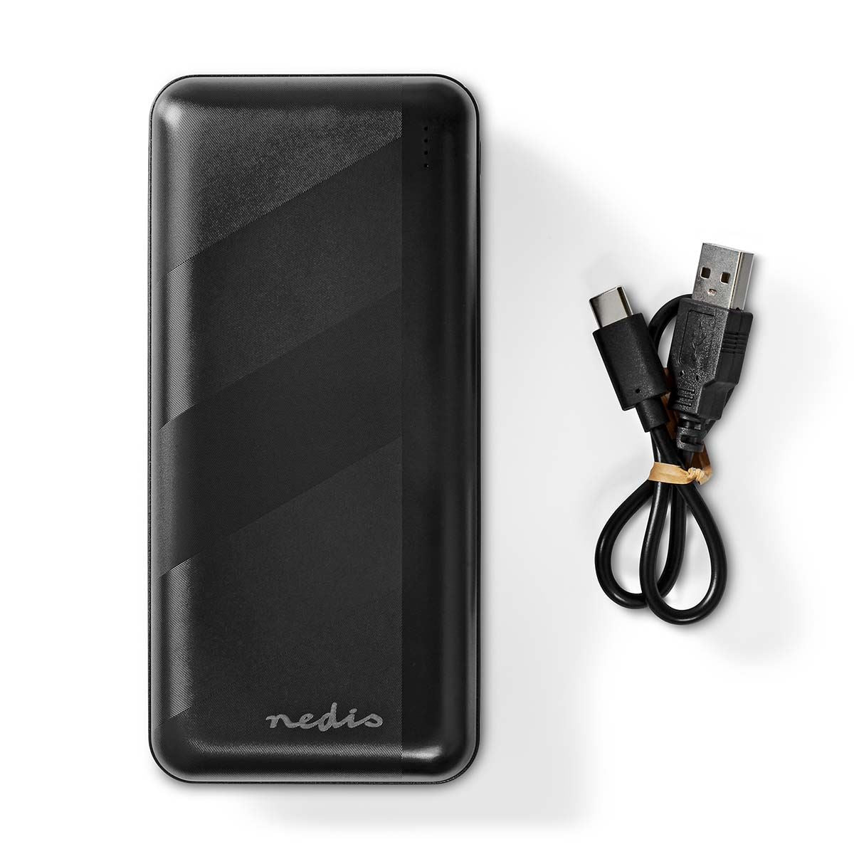 Nedis Powerbank | 30000 mAh | 1.5 / 2.0 / 3.0 A | Number of outputs: 2 | Output connection: 1x USB-A / 1x USB-C™ | Input connection: 1x Micro USB / 1x USB-C™ | PD3.0 20W | Lithium-Polymer