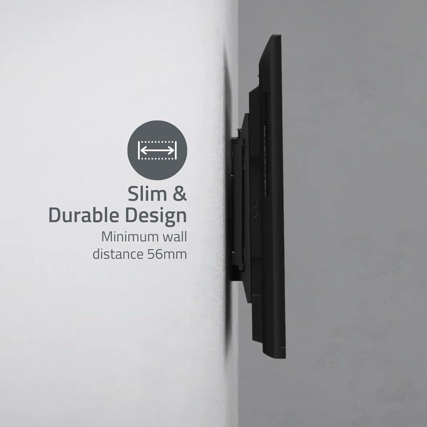 Nedis Motorised Swing TV Wall Mount Bracket for 32-75" Screen Max 50kg with Remote Control