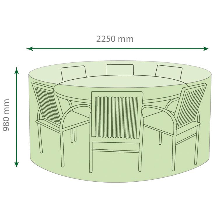 Water Resistant Round Patio Set Cover - Large