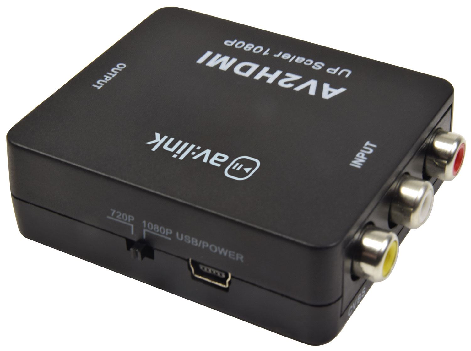 Av:link 3 RCA Phono CVBS to HDMI Full HD Upscale Video 1080P AV Composite Converter Adapter