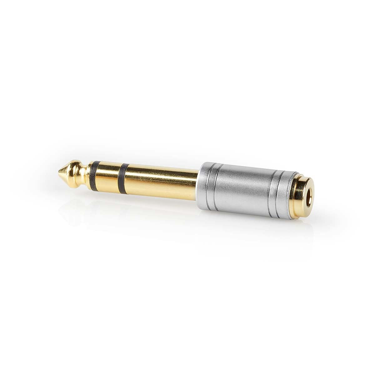 Nedis Stereo Audio Adapter | 6.35 mm Male | 3.5 mm Female | Gold Plated | Straight | Metal | Silver | 1 pcs | Box