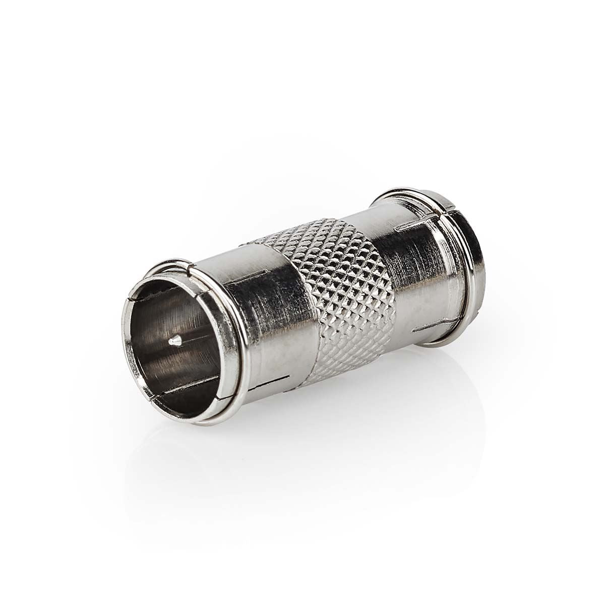 Nedis Satellite & Antenna Adapter | F Male Quick | F Male Quick | Nickel Plated | 75 Ohm | Straight | Metal | Silver | 10 pcs | Envelope