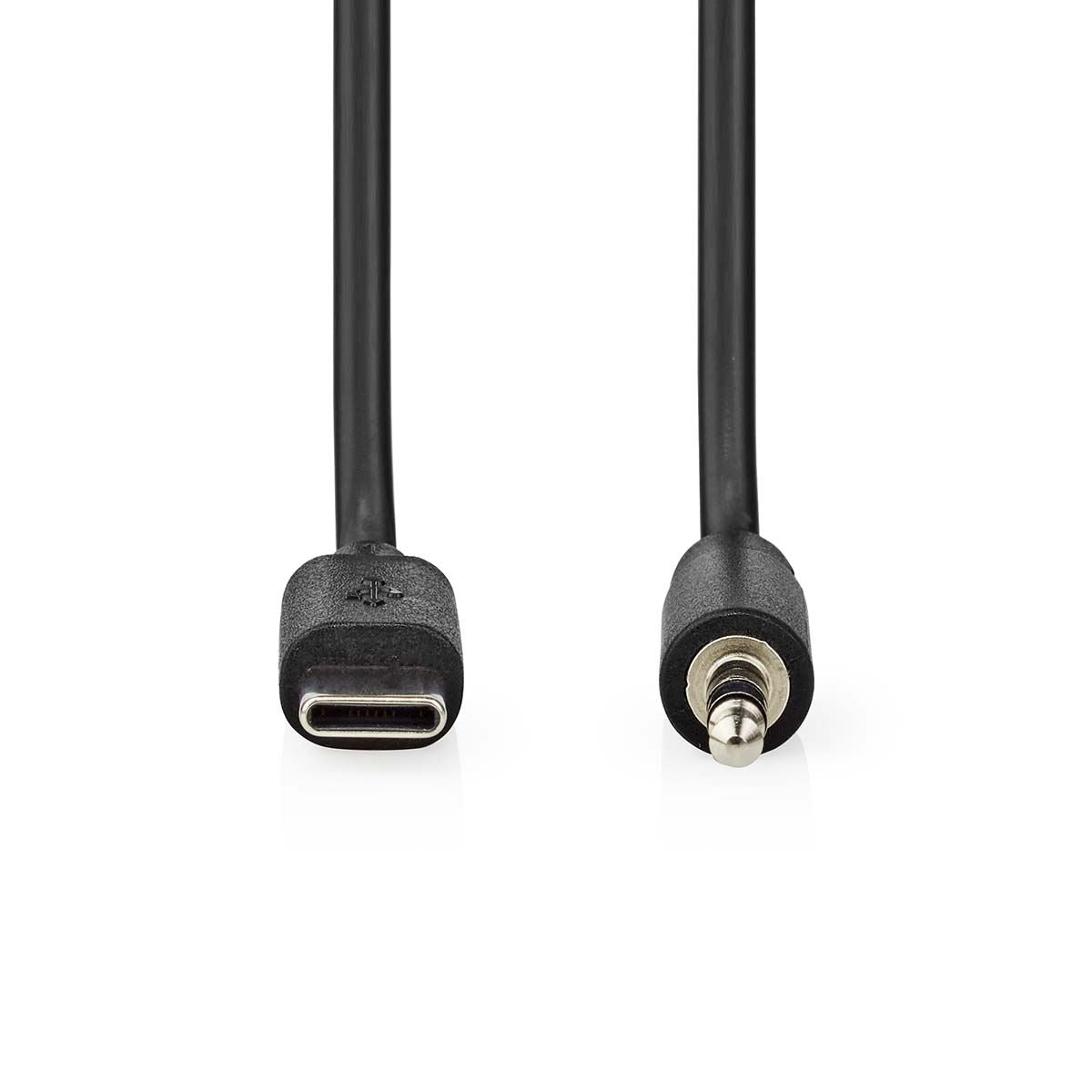 Nedis USB-C™ Adapter | USB 2.0 | USB-C™ Male | 3.5 mm Male | 1.00 m | Round | Nickel Plated | Black | Label