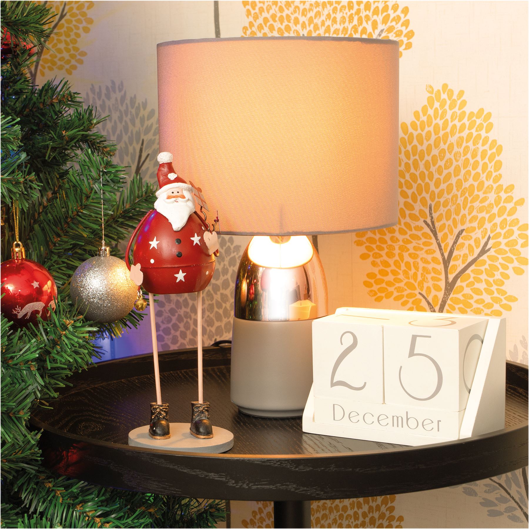 Santa Claus Standing 22cm Metal Christmas Decoration Ornament